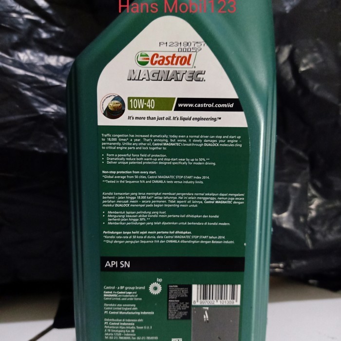 Oli Castrol Magnatec 10-40W Kemasan 1Liter Original