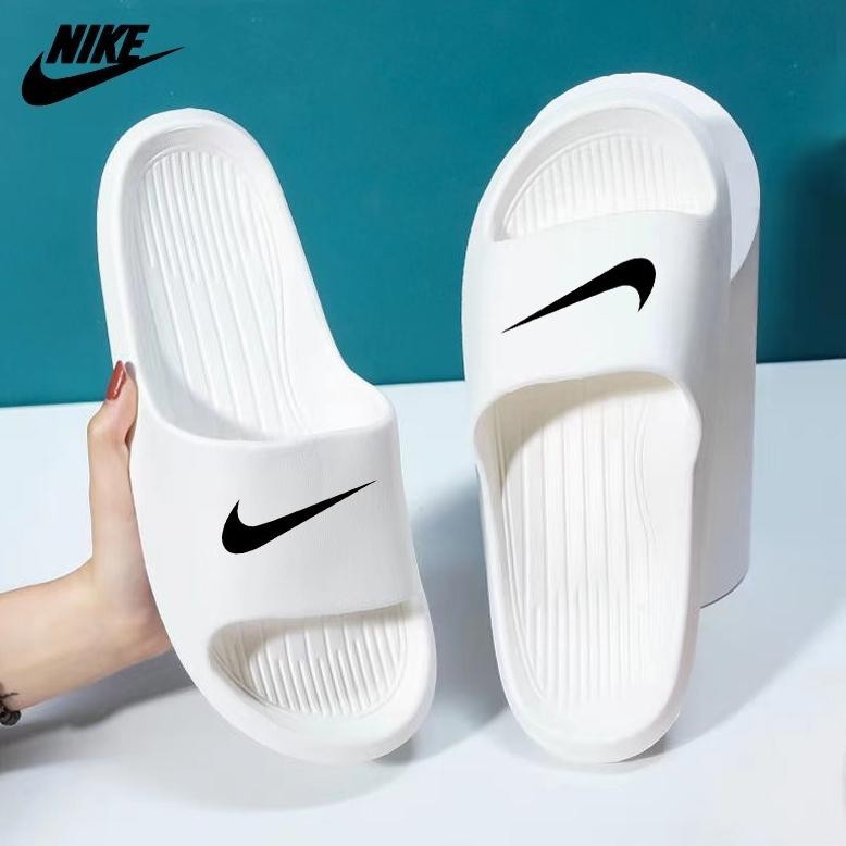 SANDAL NIKE PRIA PUTIH SANDAL SLOP PRIA DEWASA KARET KAMAR MANDI SANDAL RUMAH HOTEL EMPUK  ANTI SLIP