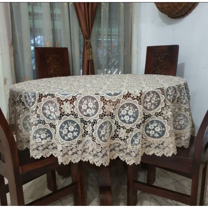 Taplak Meja Renda Bulat Organdi.