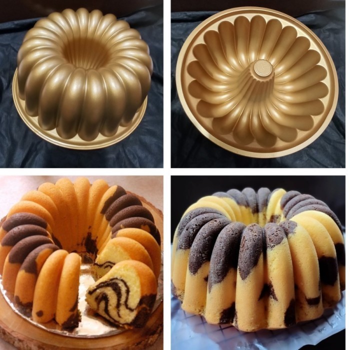 

TQ460 Loyang Sultan Premium Marmer Cake Classic Pan Cetakan Kue Bolu Tulban FREE ONGKIR