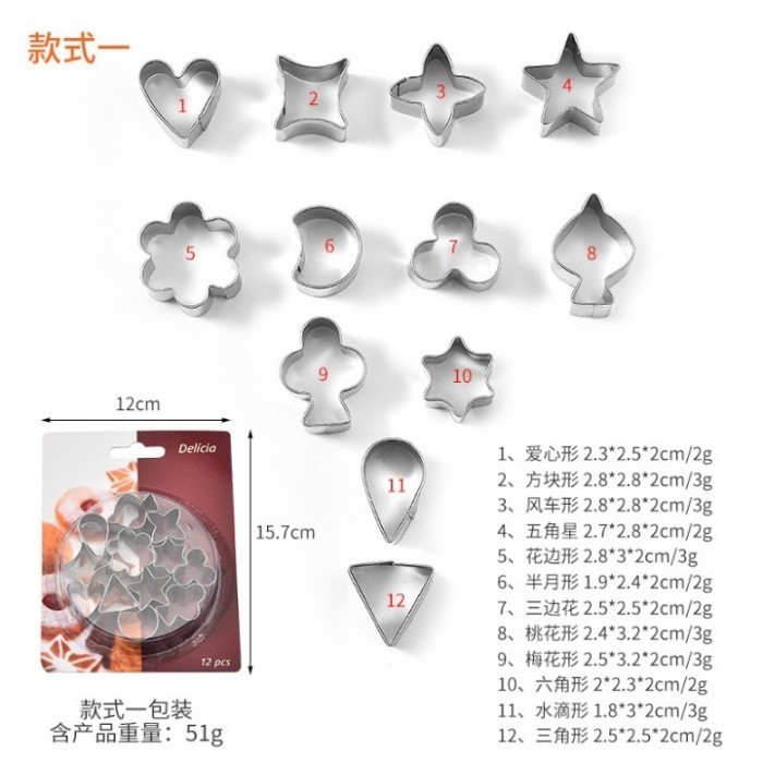 

EJ673 Cookie cutter playing card / Cetakan kue kering mini PROMO SPECIAL