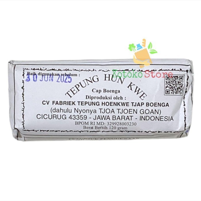 

JJ636 Tepung Hun Kwe Cap Boenga / Hunkue / Hunkwe 120gr BIG SALE