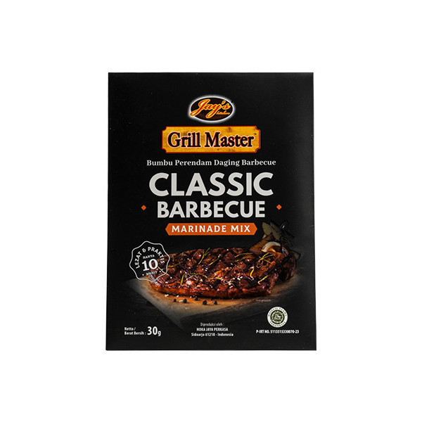 

ZC960 (BUMBU BAHAN MASAKAN) JAYS GRILL MASTER CLASSIC BARBECUE 30GR DISKON