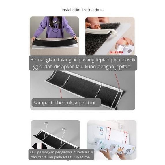 BARU TERBARU TALANG AC PENAHAN AC KARAKTER REFLEKTOR COVER AC PENAHAN ANGIN
