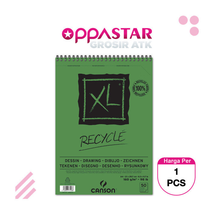 

Canson Xl Recycle A4 50 160 Kertas Gambar Sketsa Dessin 200777128 -Anza Wahda