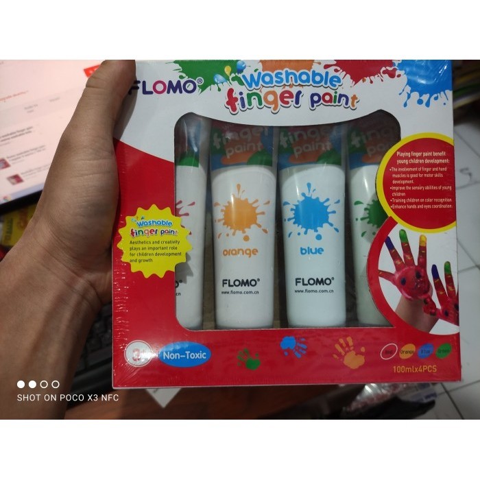 

Flomo Washable Finger Paint Isi 4 Warna -Anza Wahda
