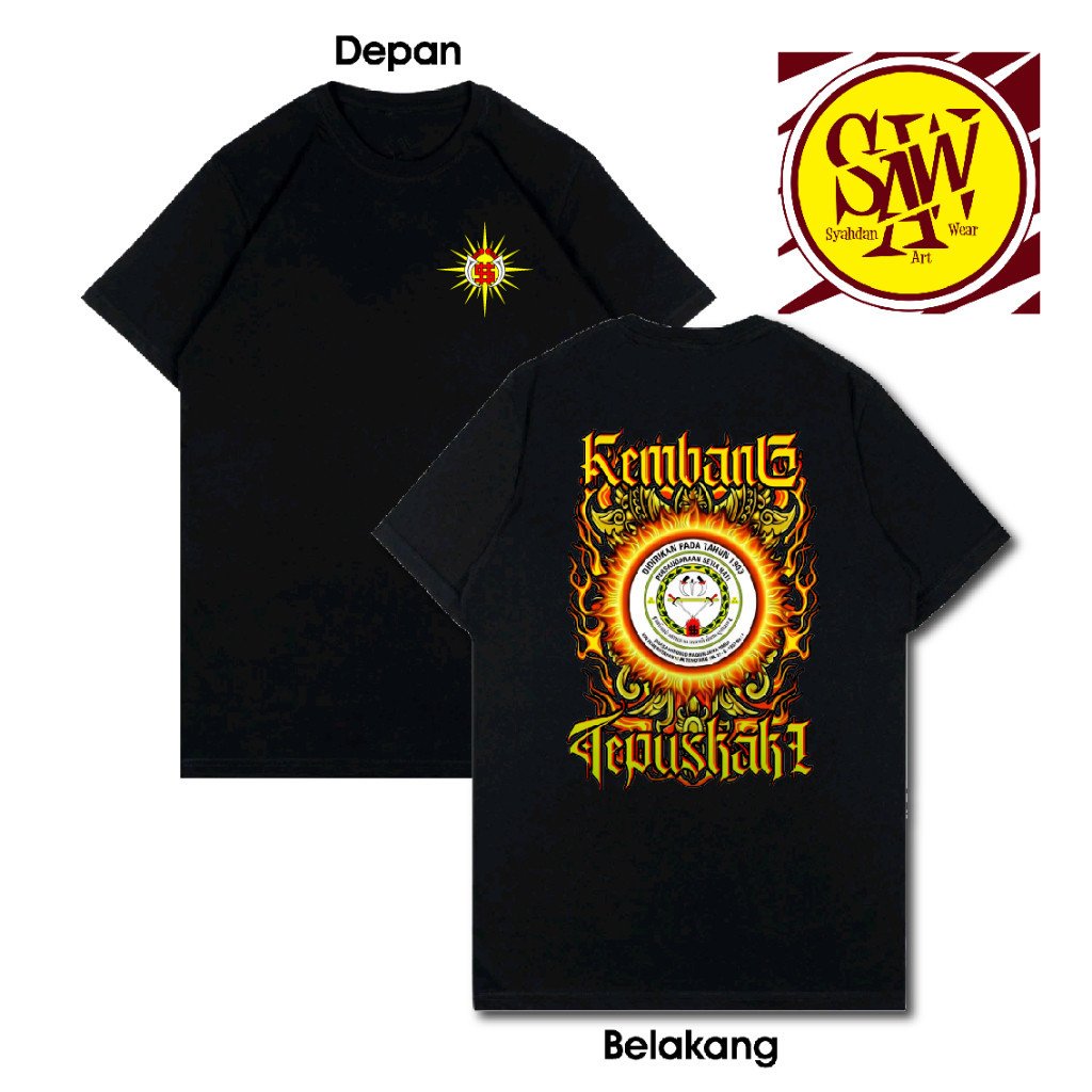 KAOS KEMBANG TEPUS KAKI KAOS SH WINONGO 1903 LOGO DEPAN SINAR SYAHDAN 08
