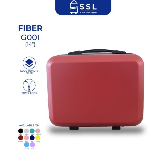 Beauty Case 14Inch Ni Koper Makeup Hardcase Fiber Abs Tas Make Up