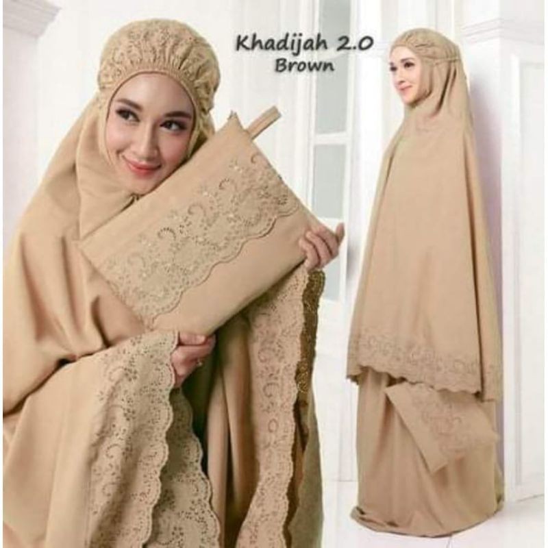 mukena dewasa khadijah tas original cantik