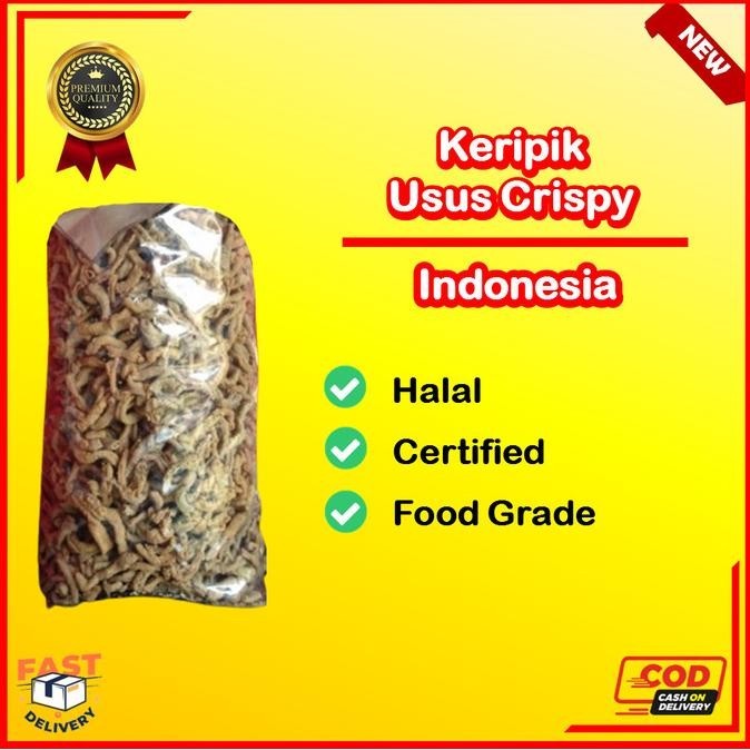 

NEW PRODUK KRIPIK USUS AYAM 500GR KERIPIK USUS AYAM GORENG CRISPY PEDAS RENYAH !!!!!