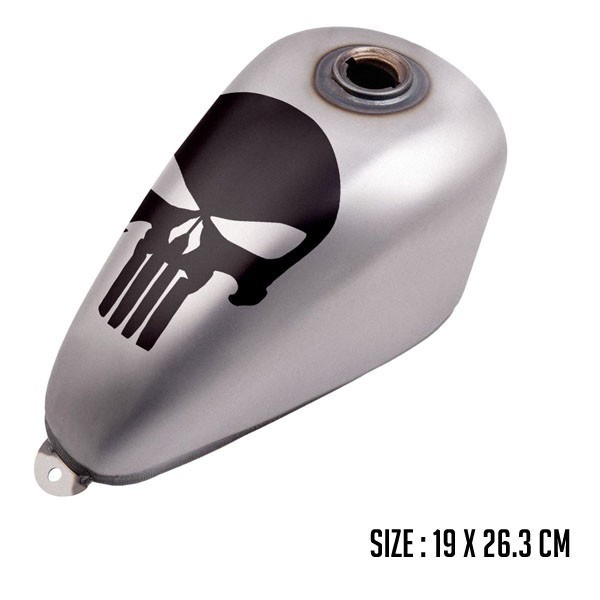 Ready Sticker Tangki Motor Punisher Skull Classic Xsr W175 Cb Royal Enfield Hemat