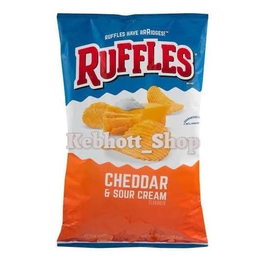

BIG SALE RUFFLES CHEDDAR & SOUR CREAM POTATO CHIPS 184GR | KERIPIK KENTANG !!!!!
