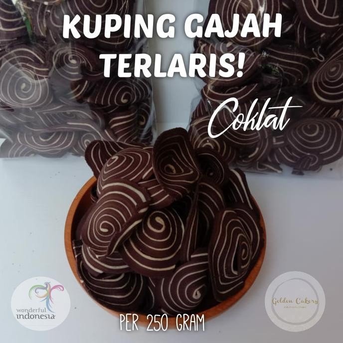 

READY STOCK KUE KUPING GAJAH/KERIPIK KUPING GAJAH RASA COKLAT TERLARIS ISI 1KG !!!!!