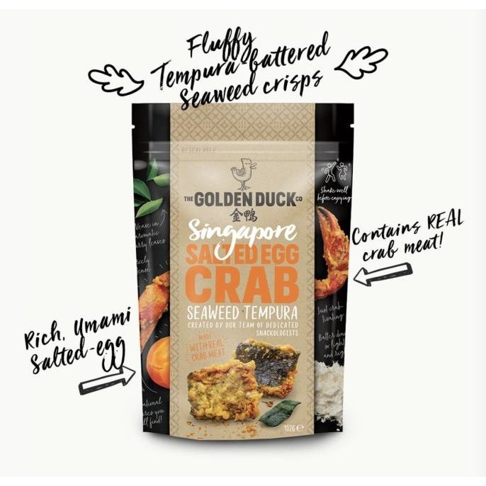 

READY STOCK THE GOLDEN DUCK CHILI CRAB SALTED EGG REAL CRAB MEAT SEAWEED TEMPURA !!!!!