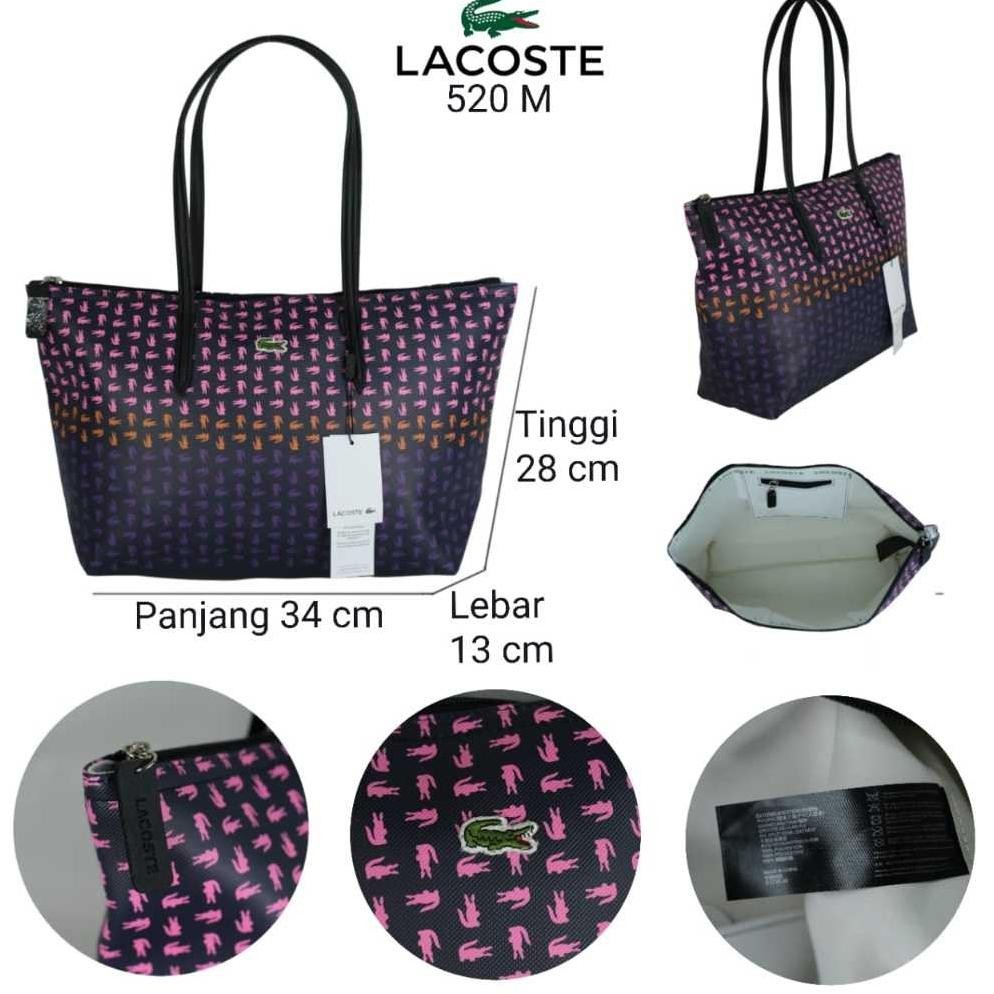 Terlaris Fs Tote Bag Wanita Lacoste Motif 520 Premium Quality Promo Hemat