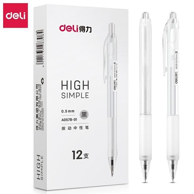 

Deli Gel Pen Retractable Pulpen Cetek Transparan Model Elegan 0.5Mm A057B-01 Jorkmiturnertu