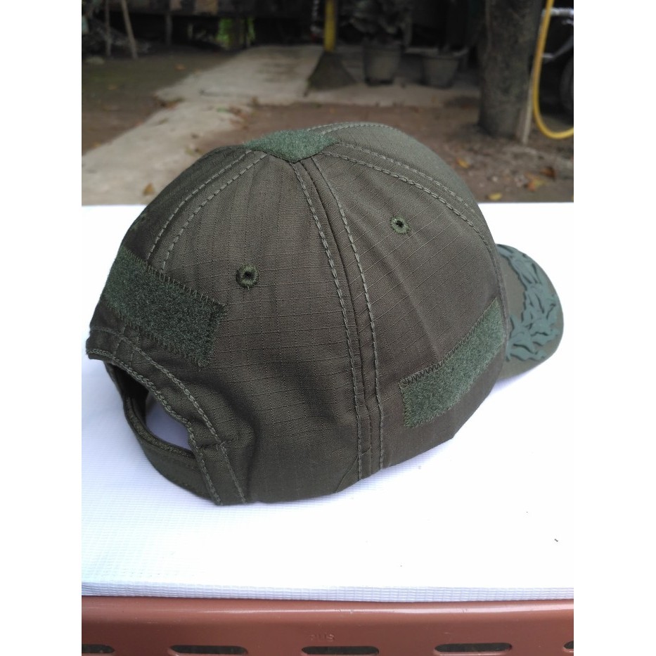 Giov Topi Velcro Pamen Tni Hijau - Topi Bdu - Topi Molay Tactical