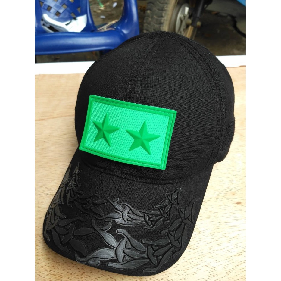 Giov Topi Pati Tni Ad Molay Velcro Bintang 2 Hitam
