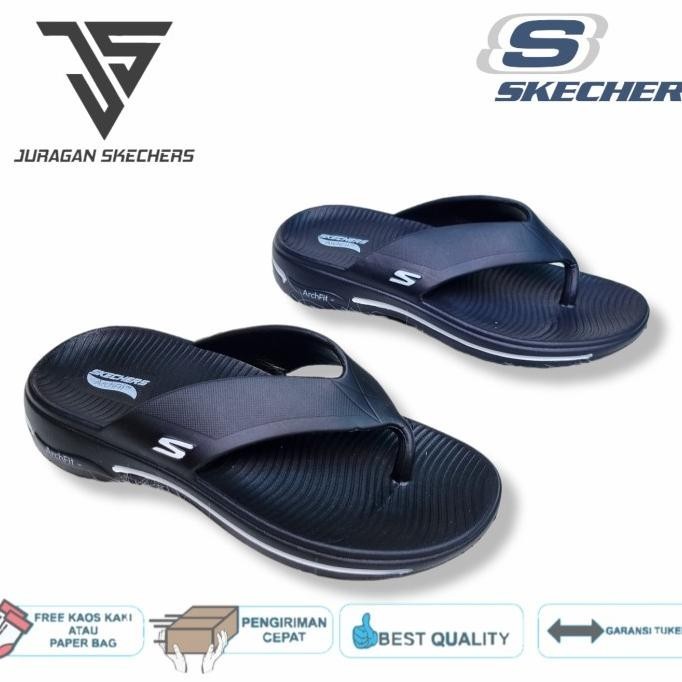 SANDAL SKECHERS ARCH FIT/SANDAL JEPIT PRIA/ SABDAL SKECHERS PRIA