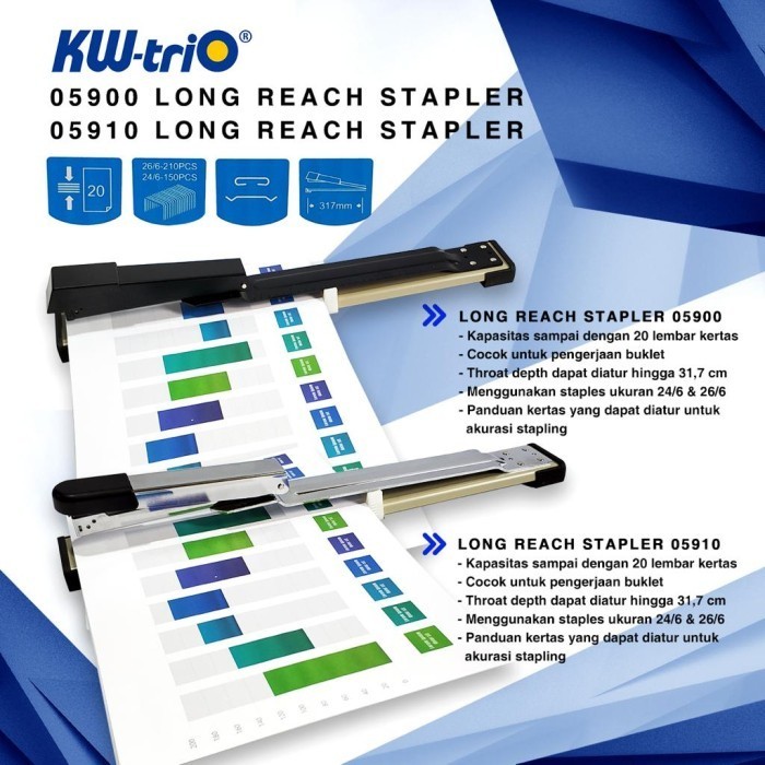 

Terbatas Stapler Besar / Long Reach Stapler Kw Trio 5900 Terbaik
