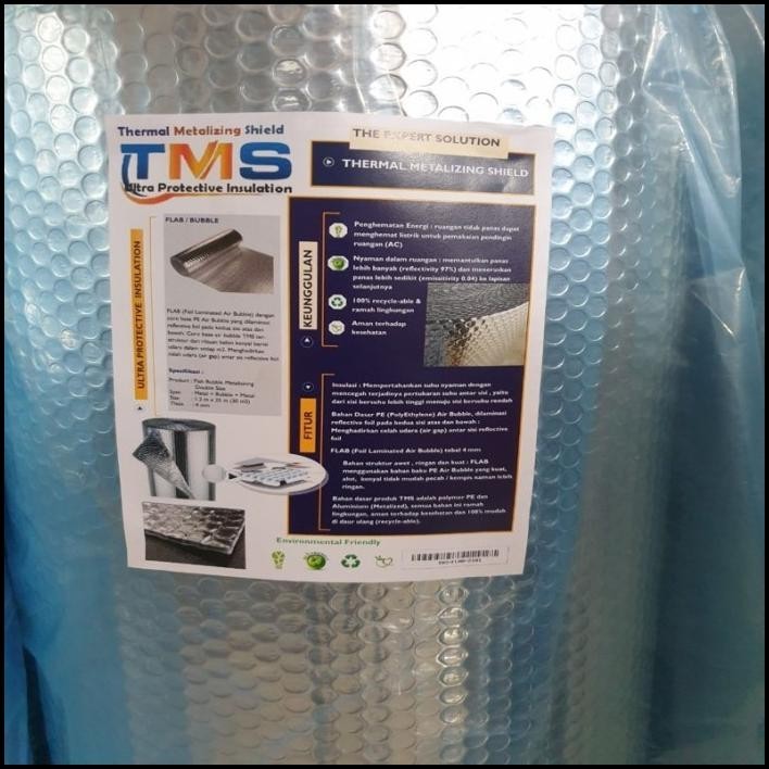 Aluminium Foil Bubble 1 Roll Peredam Anti Panas Atap Rumah 4 Mm Double