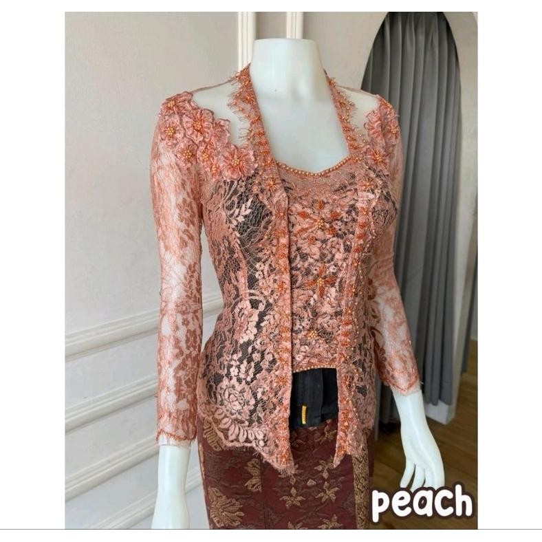 Kebaya Kondangan Kebaya Wisuda Tump Bunga Saja Bali Jadi Metalik Mix Tile Payet Tump Bunga Kebaya Ni