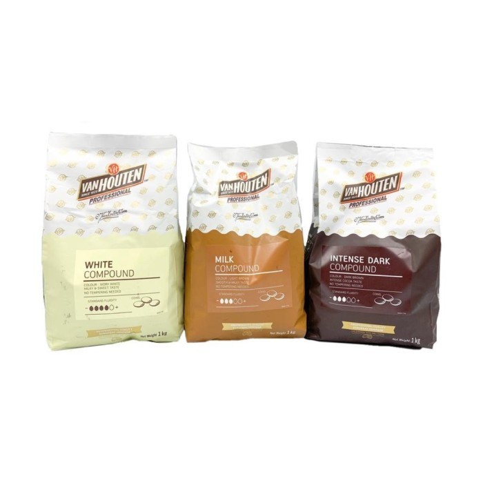 

Ready Van Houten Chocolate Compound Professional 1kg Coklat Koin / Coin Enak