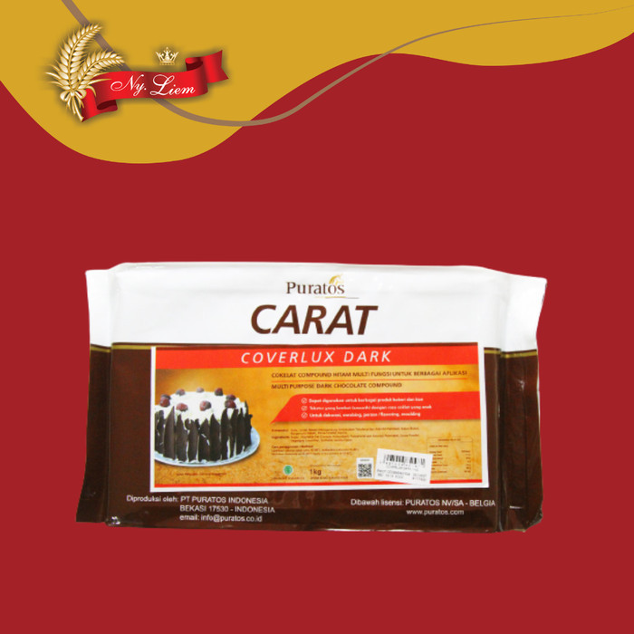 

Ready PURATOS CARAT Coverlux Dark - Cokelat Compound 1 kg