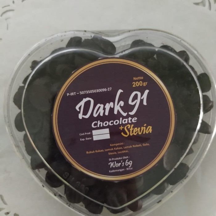 

Ready Dark coklat chip 90% 200gr