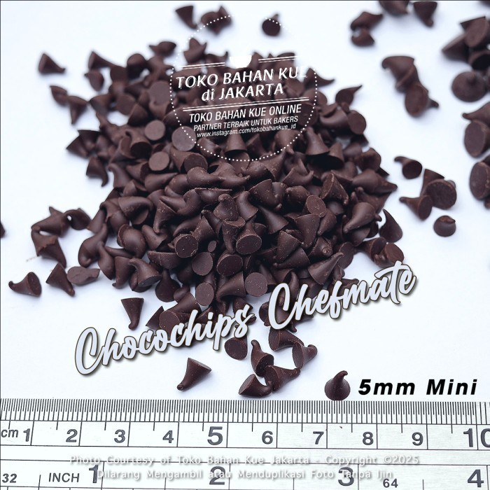 

Ready Chefmate Chocochip Mini 1kg Cokelat Compound Chocolate Chips Coklat