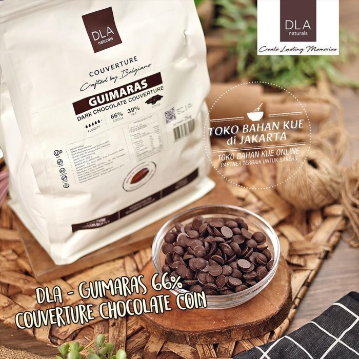 

Ready DLA Naturals - GUIMARAS 66% 2kg ASLI Dark Chocolate Couverture Coin
