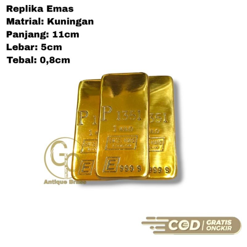 Replika Emas Batangan 1000 Gram Engel Hard London Bahan Kuningan Solid