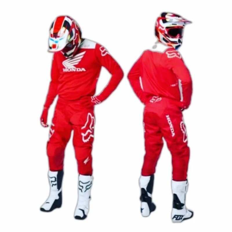 SET JERSEY TRAIL HONDA CUSTOM JERSEY MERAH SIMPLE MOTOCROSS EVRONA