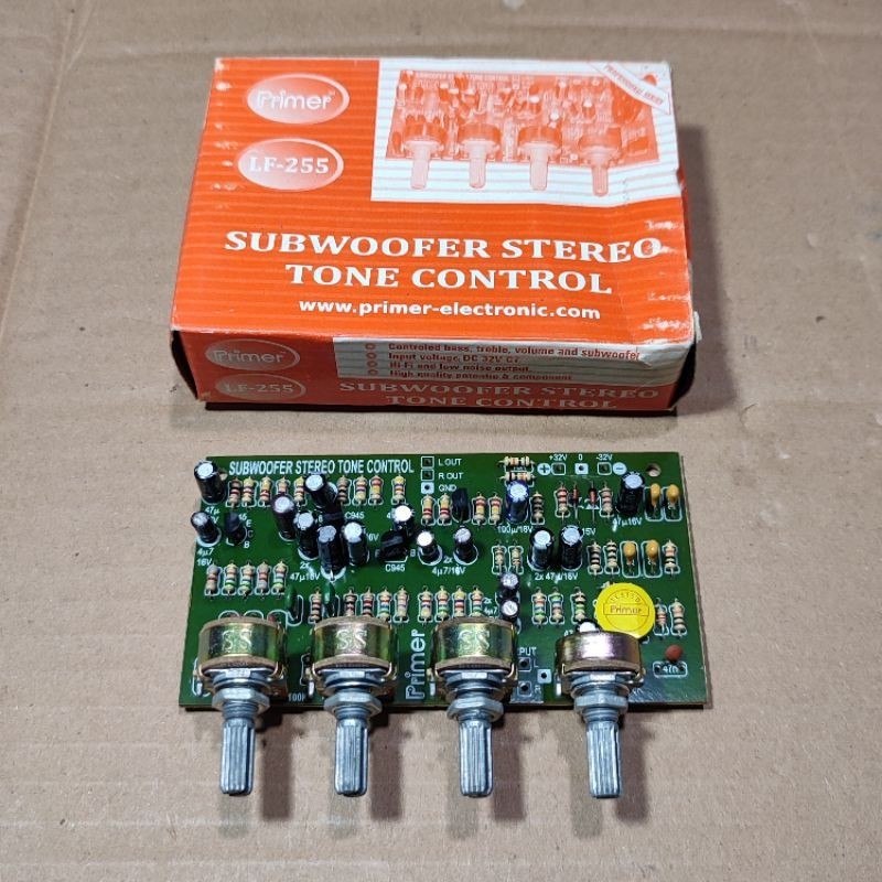 Kit Tone Control SETEREO CT Volume,Treble,Bass,Subwoofer Primer LF-255