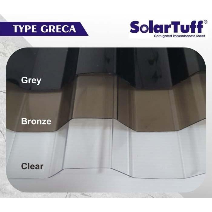 Atap Polycarbonate Solartuff Greca 6Mm Gelombang Solar Tuff