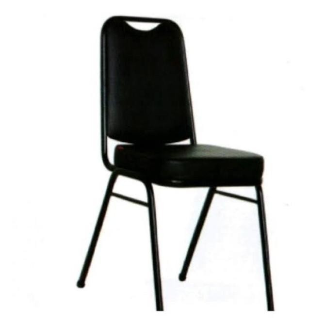 Kursi susun coating hitam