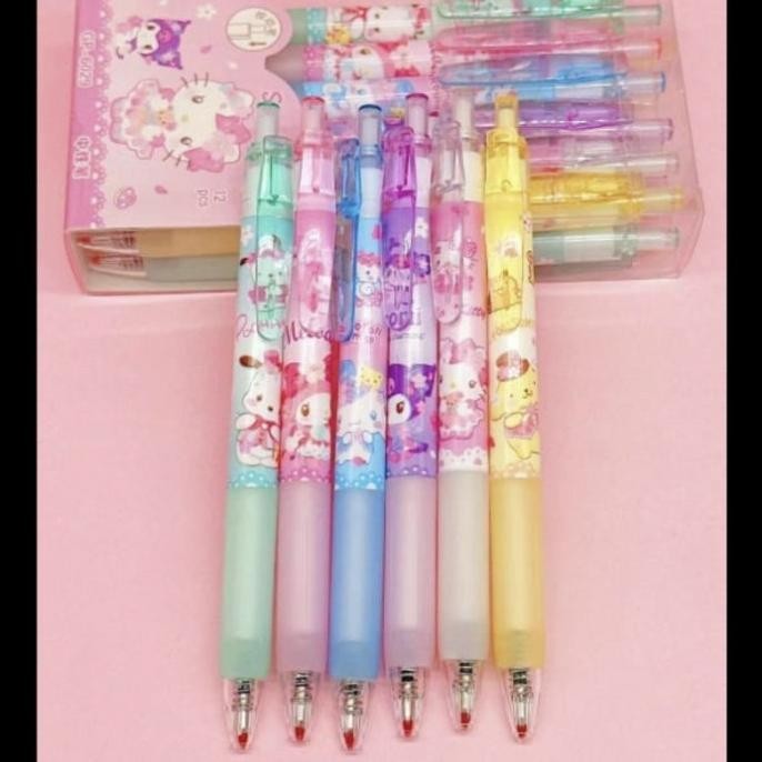 

pem gel mekanik motif sanrio isi 12