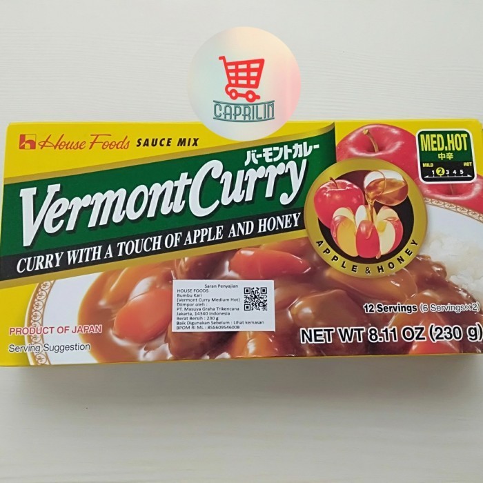 

Ready House Vermont Curry Med.Hot jumbo 230gr level 2 / kari instant jepang
