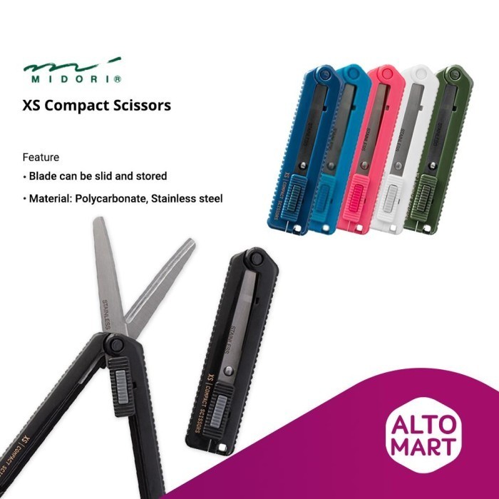 

Midori Xs Compact Scissors Gunting Lipat Mini Japan