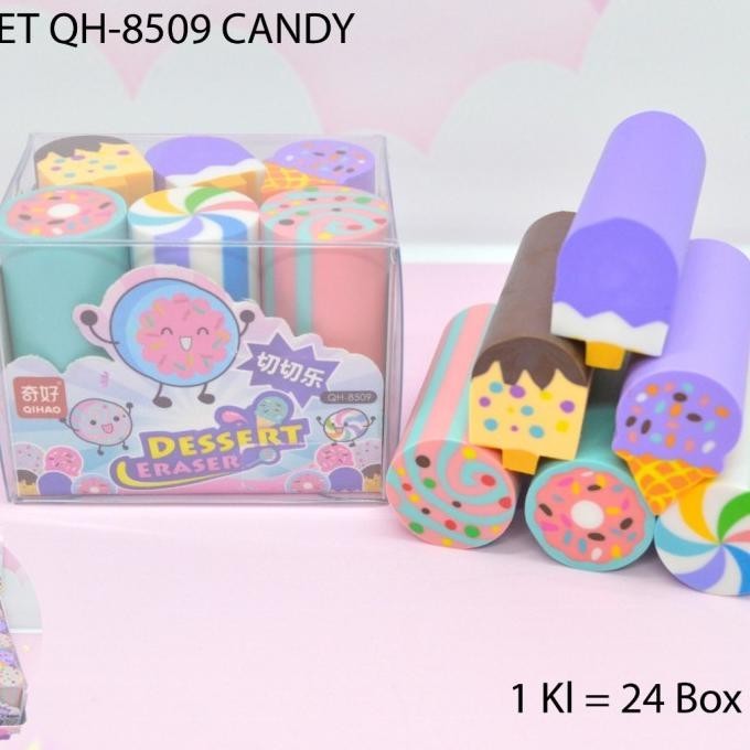 

penghapus pensil set candy isi 6
