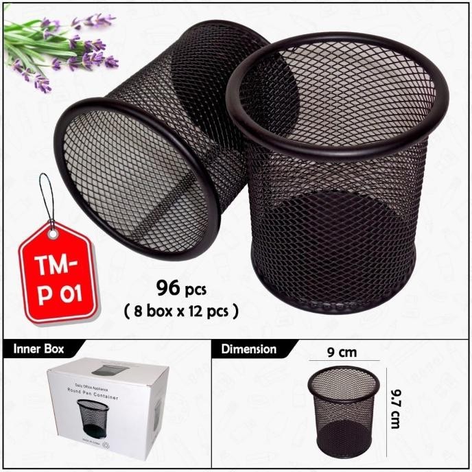 

tempat pena / pen stand besi bentuk bulat satuan