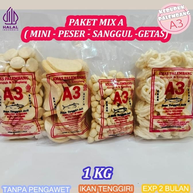 

Paket Mix A - Kerupuk Mini Peser Sanggul Getas Kemplang Ikan Tenggiri 1 Kg