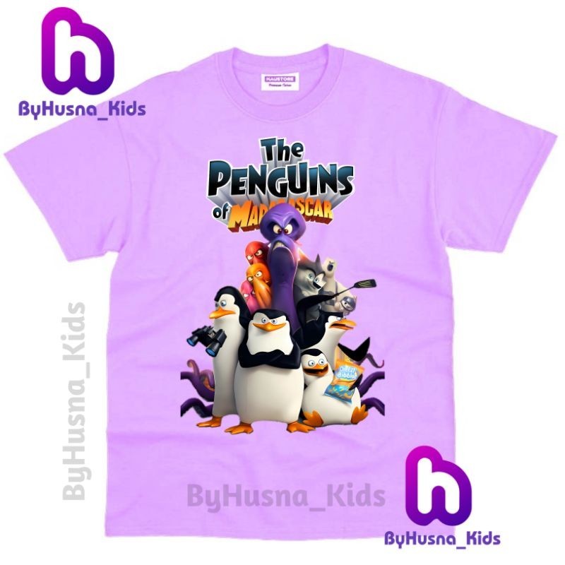 BAJU ANAK KAOS ANAK THE PENGUINS OF MADAGASCAR ATASAN ANAK BALITA BATITA PAKAIAN ANAK UNISED CEWE CO