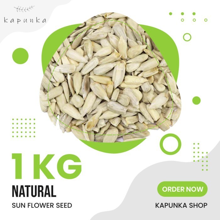 

Kuaci 1Kg/ Biji Bunga Matahari Mentah/Sun Flower 1Kg/Kuaci Mentah/Biji