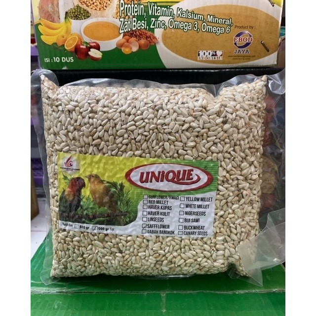 

Biji Safflower Seed Kuaci Putih 1Kg