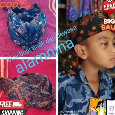 Udeng Iket Jawa Sunda Cirebon Batik Tradisional Pecut