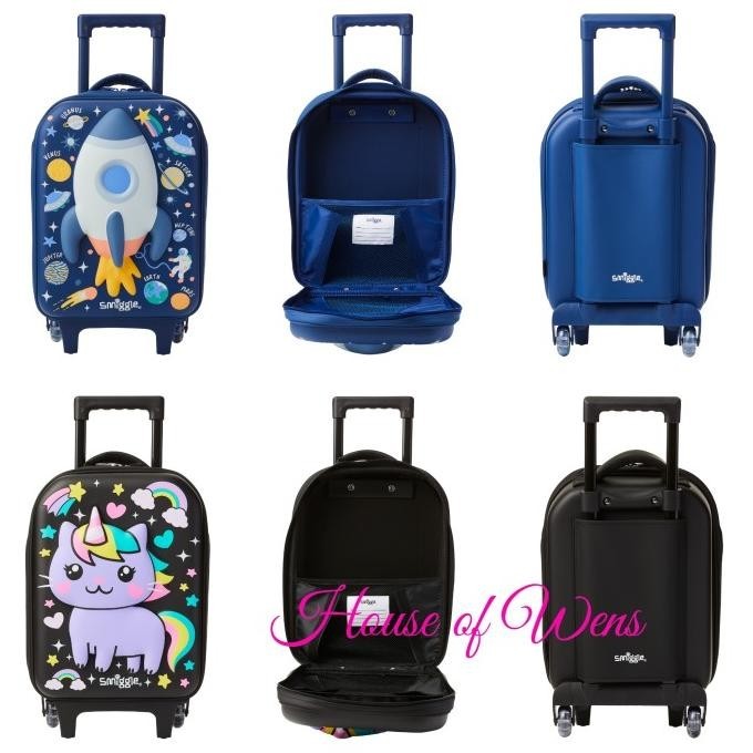 Trend Smiggle Sky Hi Hardtop Trolley Bag Original - Tas Dorong Sekolah Berkualitas