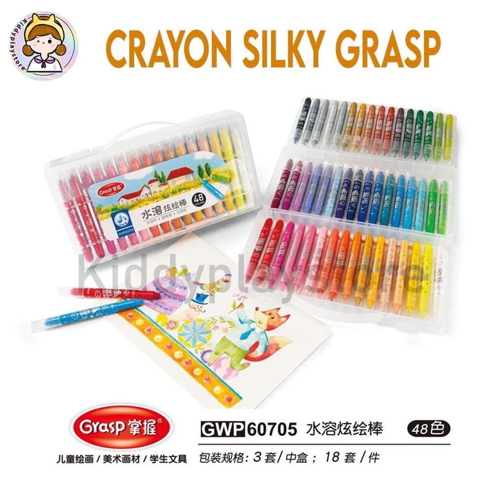 

er-56 CRAYON GRASP / CRAYON GRASP MATA SEDANG / SILKY CRAYON / WATER SOLUBLE CRAYON / KRAYON WARNA Original