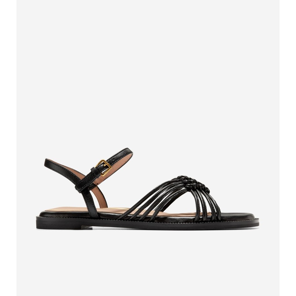 Cole Haan Women Jitney Knot Sandal - Sepatu Wanita (Hitam)