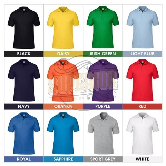 Kaos Kerah Polo Shirt Berkerah Polos Pria M -Xl